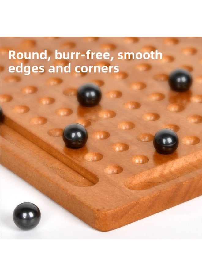 Solid Wood Thunder Magnetic Induction Chess Puzzle Fun Battle Toys Children's Thinking Training Suction Stone Desktop Games-color:Solid Wood Magnetic Sensor Chess (with 32 Magnetic Beads) - Image 5