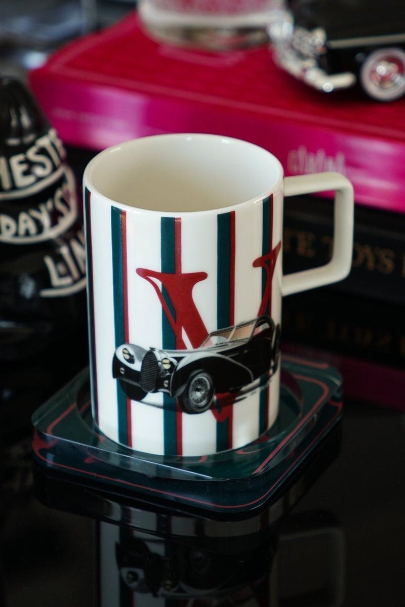 VITELLI DESIGN STUDIO Classic Cars 40s Porcelain Coffee Mug - Image 3