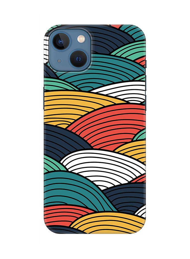 Stylizedd Case for iPhone 15 Plus Slim Snap Classic Series Mobile Cover Hard PC Shield Matte Finish Phone CasePrint - Woven Colors - Image 1