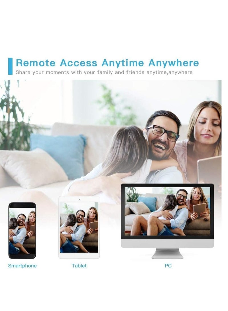 طقم تسجيل فيديو لاسلكي 4 قنوات – كاميرات مراقبة IP خارجية 2 ميجابكسل عالية الدقة - Image 4