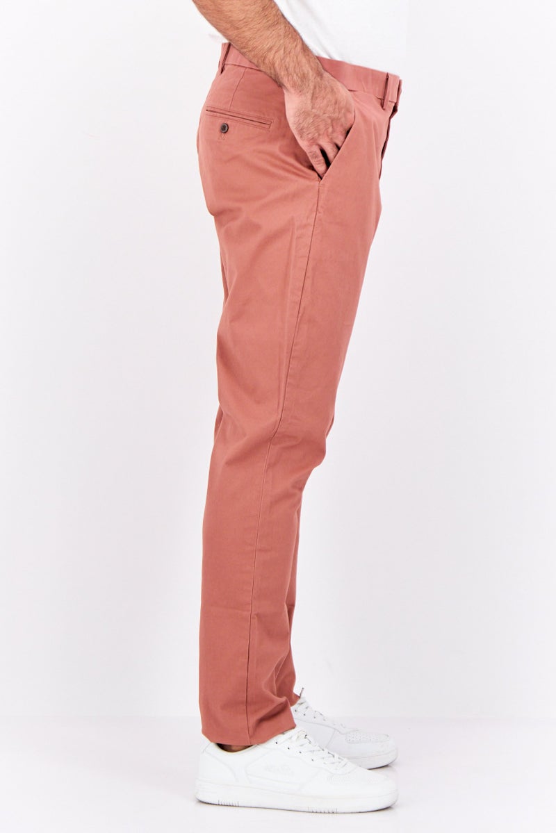 GAP Men Slim Fit Solid Chino Pants, Light Brown  - Image 2