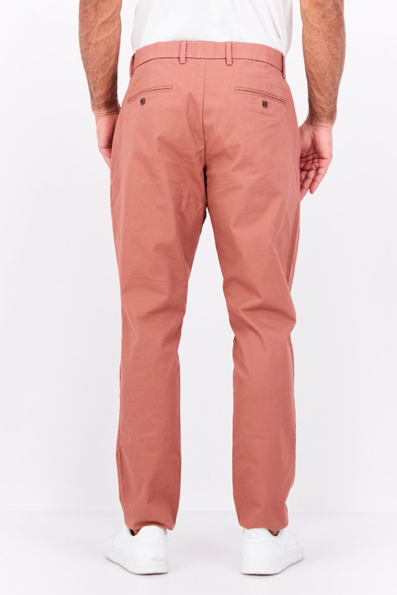 GAP Men Slim Fit Solid Chino Pants, Light Brown  - Image 3