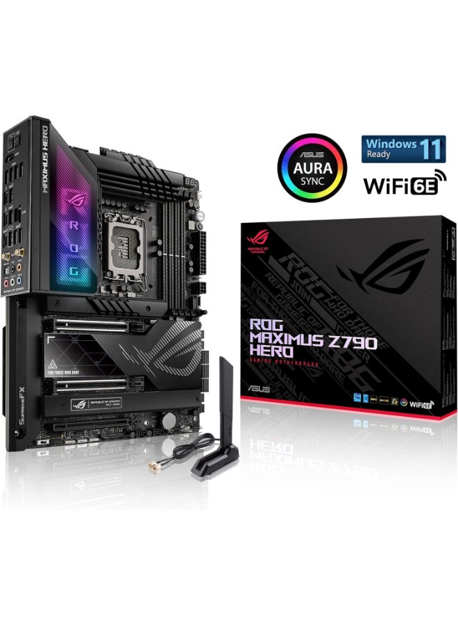 ASUS ROG Maximus Z790 Hero WiFi6E LGA 1700(Intel 14th,13th&12th Gen) ATX gaming motherboard(PCIe 5.0,DDR5,20+1power stages,2.5Gb LAN, Bluetooth V5.2,2x Thunderbolt 4 ports,5xM.2, Thunderbolt 4/USB4 ) - Image 5