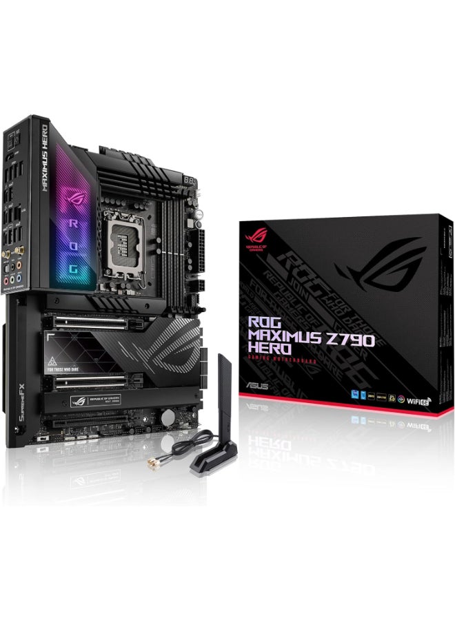 ASUS ROG Maximus Z790 Hero WiFi6E LGA 1700(Intel 14th,13th&12th Gen) ATX gaming motherboard(PCIe 5.0,DDR5,20+1power stages,2.5Gb LAN, Bluetooth V5.2,2x Thunderbolt 4 ports,5xM.2, Thunderbolt 4/USB4 ) - Image 1