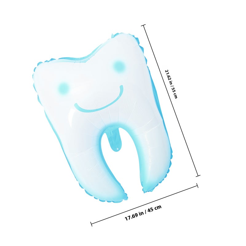 4Pcs Large Tooth Shaped Balloons Baby Shower Festival Teeth Balloons Party Scene Layout Props - Image 2