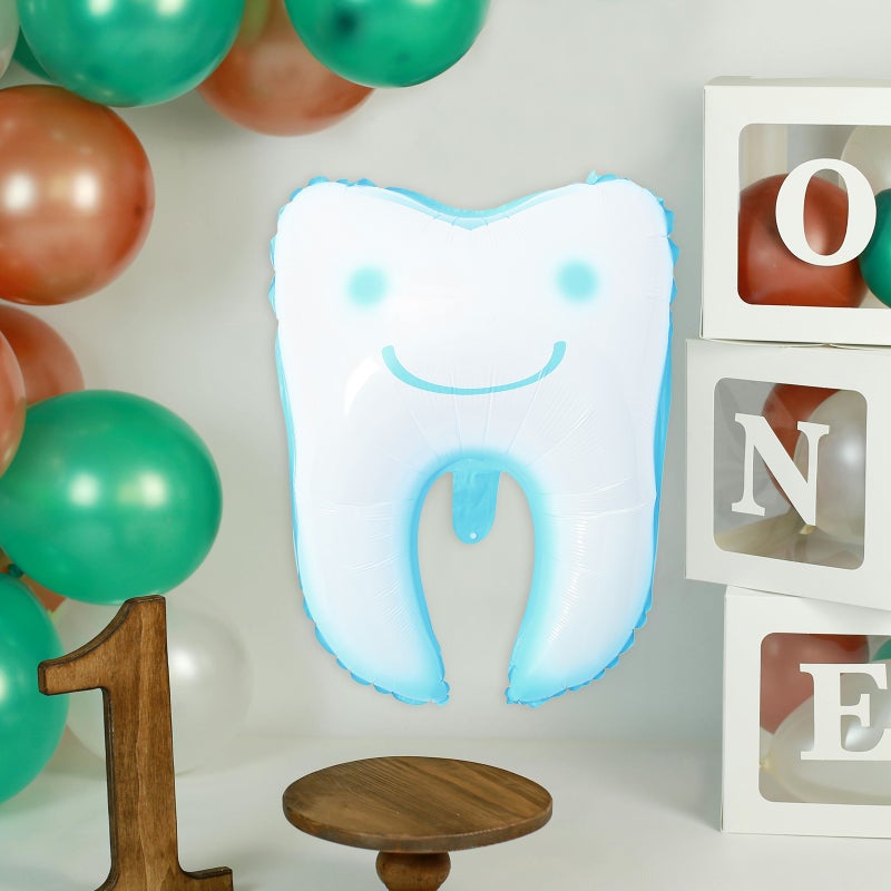 4Pcs Large Tooth Shaped Balloons Baby Shower Festival Teeth Balloons Party Scene Layout Props - Image 4