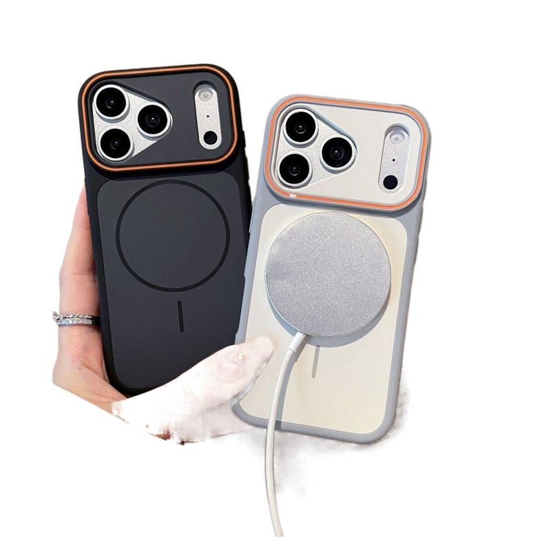 غطاء MagSafe | مغناطيس قوي | مقاوم للصدمات لـ iPhone 17 / 17 Air / 17 Pro / 17 Pro Max | أسود Acrylic - Image 5