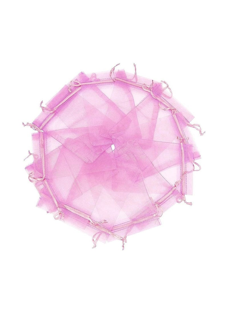 PRINTSHOP4ME - 100 Pcs Organza Drawstring Bags - Ideal for Wedding Favors, Parties - Pouches for Candy, Jewelry - Perfect for Ramadan, Eid, Bridal Showers and Wedding Party - Image 1