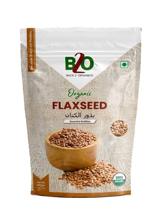 Back 2 Organics Flaxseeds 200g  - Image 1
