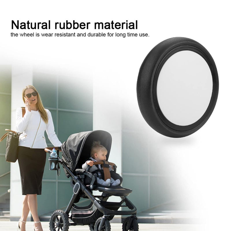 Hztyyier Stroller Wheels Replacement, Universal Baby Stroller Rubber Tires with Tools for Yoya Vovo Carriage Rear Use - Image 3