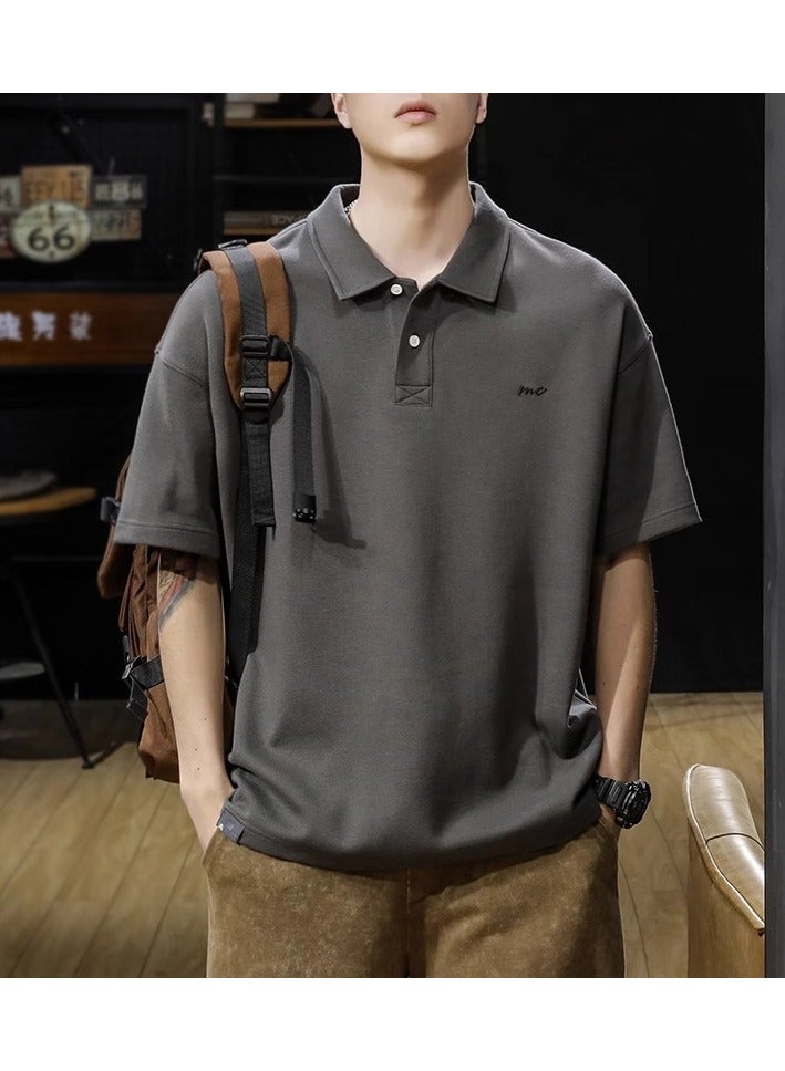 Shougu New Men's Loose High End Half Sleeve Polo Shirt  - Image 1