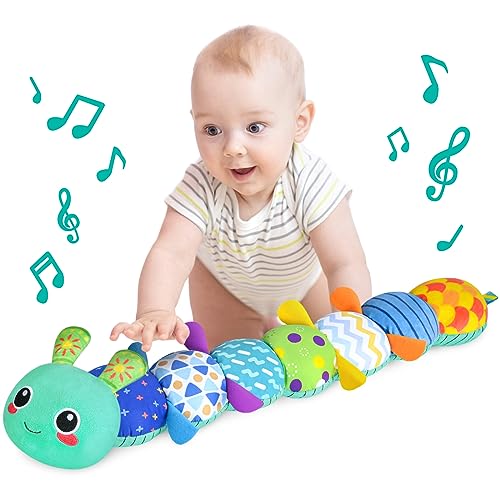 KMUYSL Baby Toys 06 612 Months Sensory Music Animal Stuffed Toy for 0 1 2 3 4 5 6 Months Plush Toy with Crinkle and Rattles for Infant Newborn Tummy Time Toys Gifts for 03612 Month - Image 1