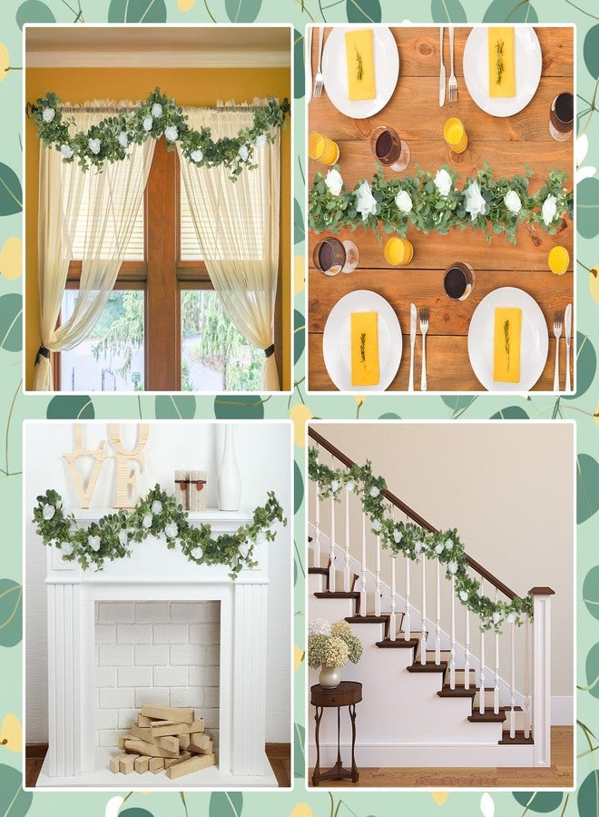Canlierr 2pcs Large White Mr & Mrs Sign for Wedding Table with 5.91ft Artificial Flowers Garland, Wedding Centerpieces Wooden Bride and Groom Table Decorations for Engagement Decor (Champagne Rose) - Image 5