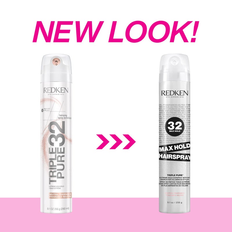 Redken Max Hold Neutral Hairspray 32 | Extreme Maximum High Hold Hairspray | Long-Lasting Lift & Frizz Control | For All Hair Types | Neutral Fragrance - Image 2