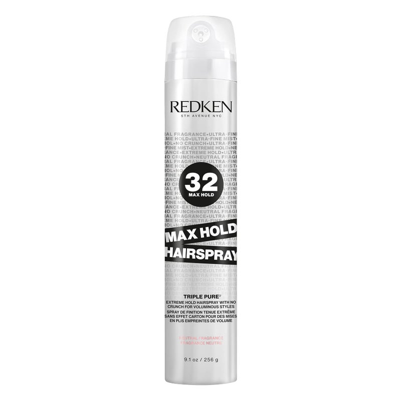 Redken Max Hold Neutral Hairspray 32 | Extreme Maximum High Hold Hairspray | Long-Lasting Lift & Frizz Control | For All Hair Types | Neutral Fragrance - Image 1