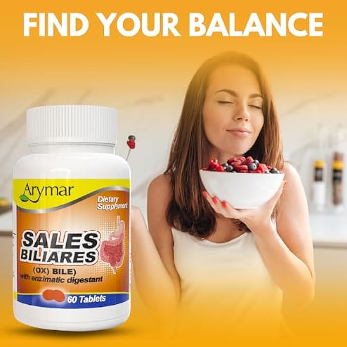 Arymar Sales Biliares Ox Bile with Digestive Enyzmes 60 Tabs - Image 5