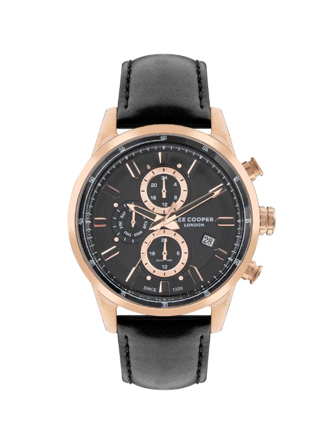 Lee Cooper Men's Leather Multi Function Watch LC07855.451 - 45 mm