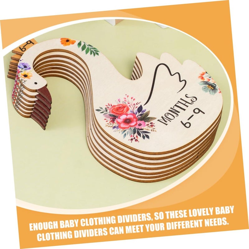 7 Pcs Cartoon Swan Nursery Closet Organizer Dividers Colorful Easy To Use - Image 4
