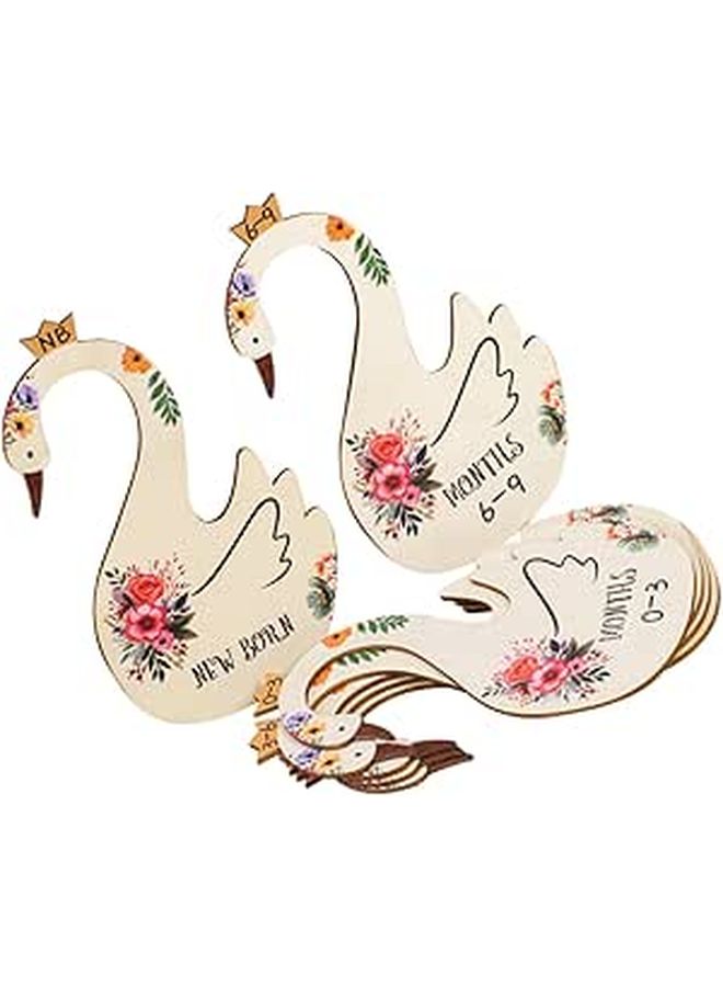 7 Pcs Cartoon Swan Nursery Closet Organizer Dividers Colorful Easy To Use - Image 1