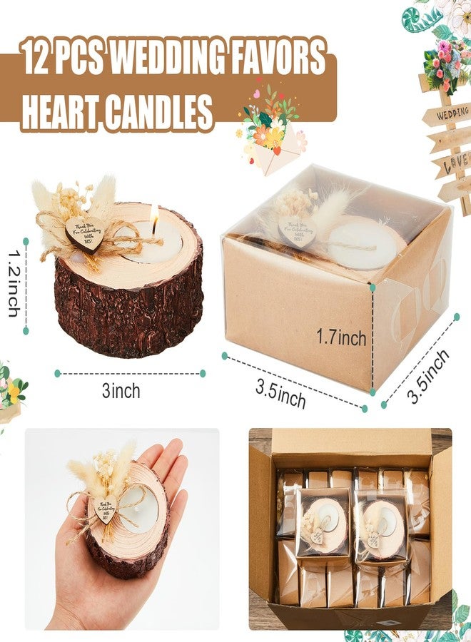 Otuuz 50 Pcs Wedding Favor Candle Holders Bridal Shower Favors Candles Rustic Wedding Favors Wedding Souvenirs for Guest Gifts Wedding Party Favors Wedding Decorations - Image 2