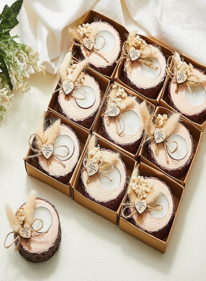 Otuuz 50 Pcs Wedding Favor Candle Holders Bridal Shower Favors Candles Rustic Wedding Favors Wedding Souvenirs for Guest Gifts Wedding Party Favors Wedding Decorations - Image 1