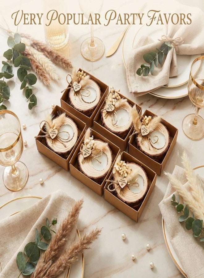 Otuuz 50 Pcs Wedding Favor Candle Holders Bridal Shower Favors Candles Rustic Wedding Favors Wedding Souvenirs for Guest Gifts Wedding Party Favors Wedding Decorations - Image 5