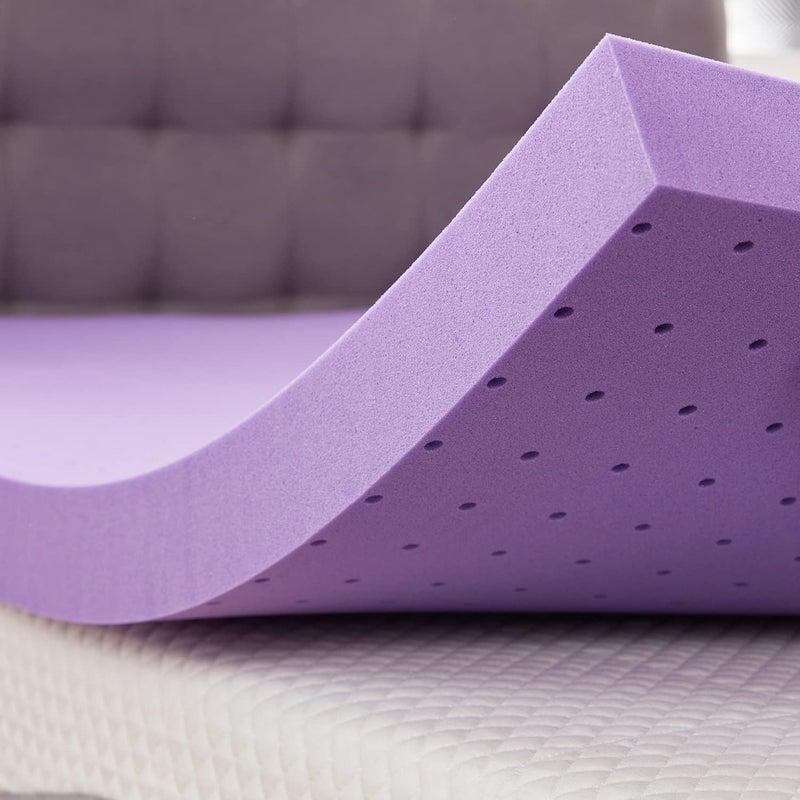SINWEEK 3 Inch Gel Memory Foam Mattress Topper Ventilated Soft Pressure Relieve Mattress Pad, Breathable Bed Topper, CertiPUR-US Certified, Queen Size - Image 1