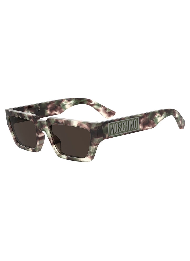 MOSCHINO - Men's UV Protection Rectangular Sunglasses - Mos166/S Green Millimeter - Lens Size: 55 Mm - Image 1