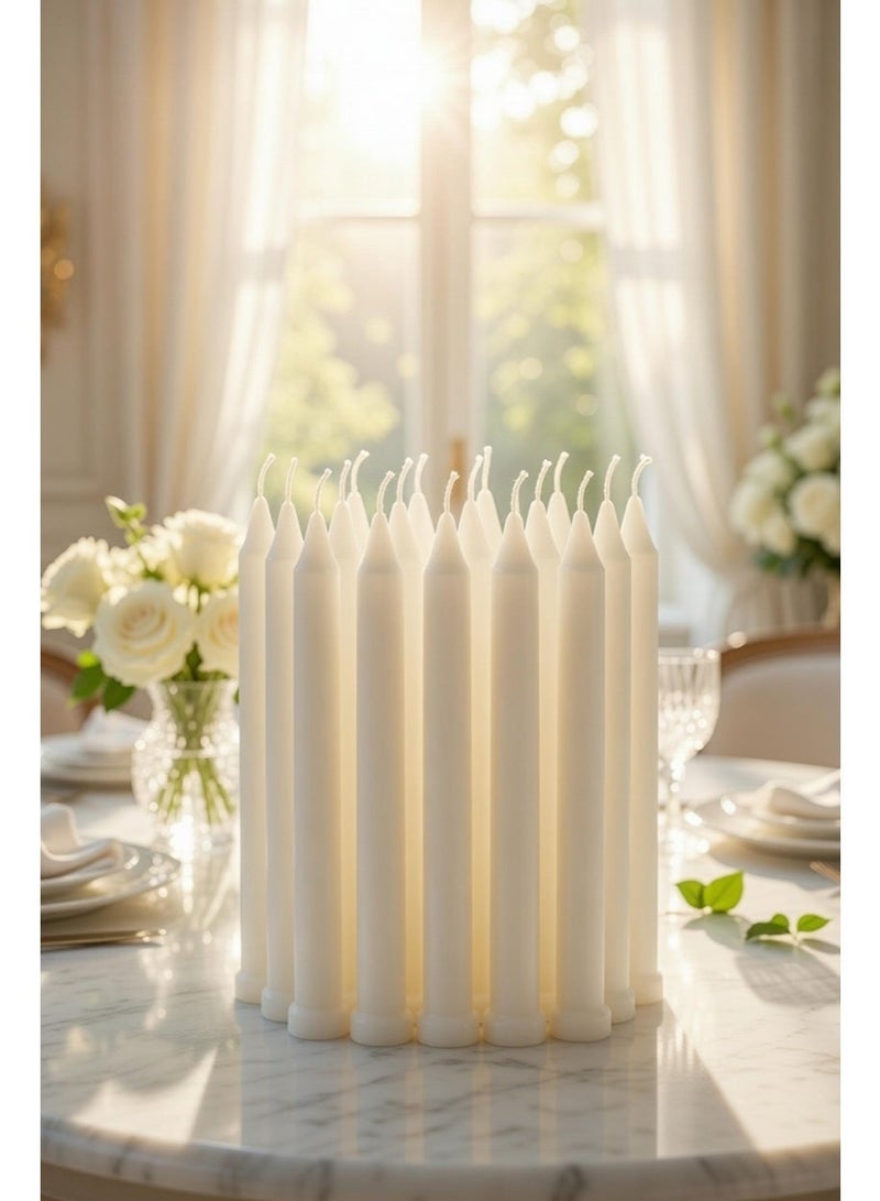 Premium Soy Wax Taper Candles – 6 Inch Elegant Dinner Candles, Set of 25 Pieces, Clean Burn, Smokeless & Long Lasting, Perfect for Home Décor, Events & Parties. - Image 5
