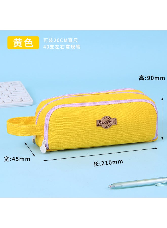 Student Simple Style Pencil Bag Oxford Cloth Large Capacity Pencil Bag School Season Prizes Campus Stationery Bag Printed Logo