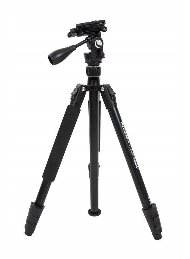Celestron Hummingbird Fast Action Pan Tilt Head Tripod - Excellent Choice for a Spotting Scope, Binocular or Camera, Black (82051) - Image 3