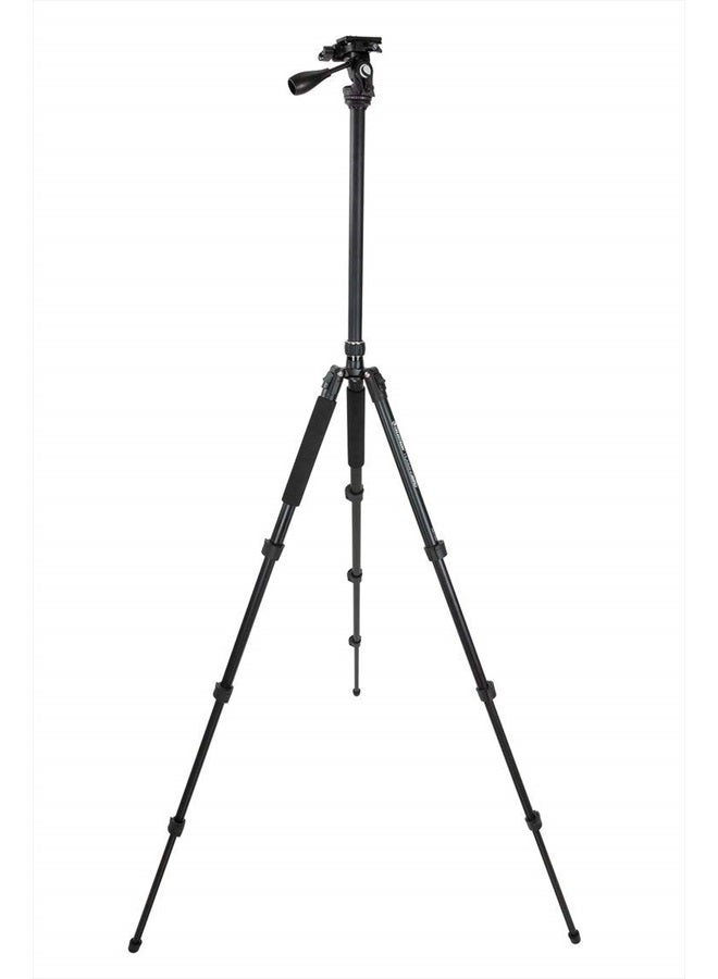 Celestron Hummingbird Fast Action Pan Tilt Head Tripod - Excellent Choice for a Spotting Scope, Binocular or Camera, Black (82051) - Image 4