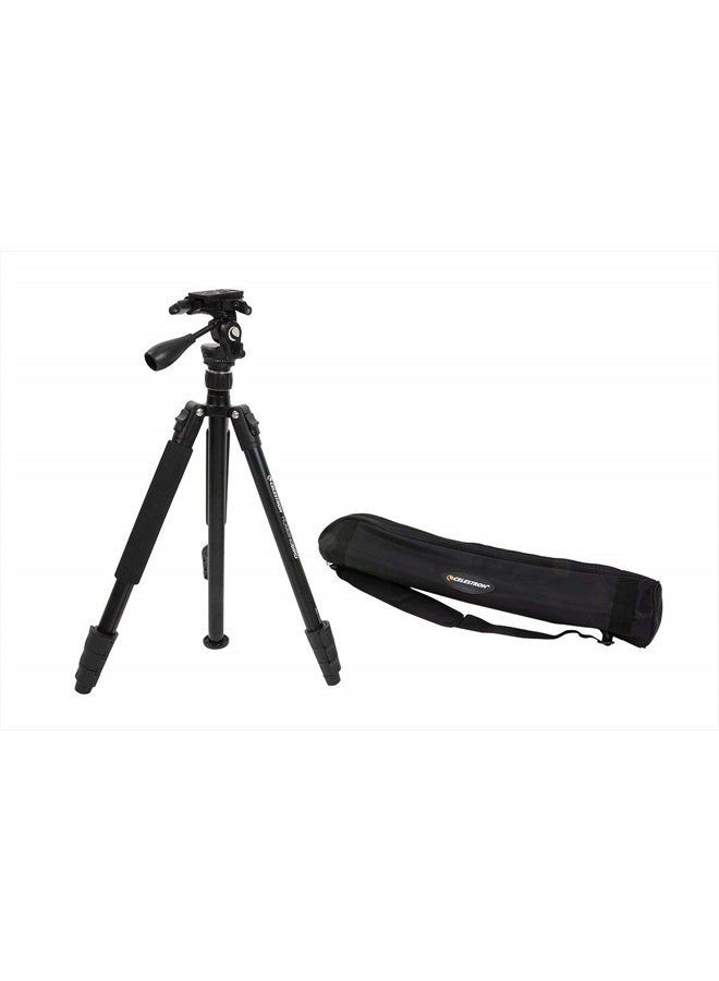 Celestron Hummingbird Fast Action Pan Tilt Head Tripod - Excellent Choice for a Spotting Scope, Binocular or Camera, Black (82051) - Image 5