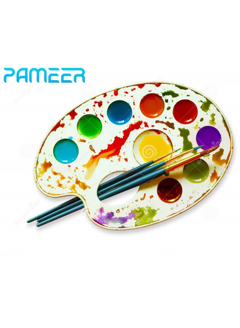 PAMEER Watercolors Pan Palette 12 Watercolours Cakes Set Art Water color with Brush Professional Art Set Painting Supplies Perfect for Drawings and Painting for Kids Artists - Image 3