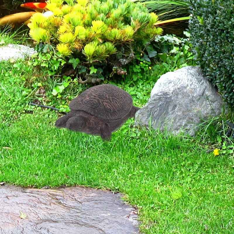 صندوق إخفاء مفتاح السلحفاة BESPORTBLE، صندوق تخزين مخفي خارجي، صخرة زخرفية وهمية، صندوق قفل - Image 5