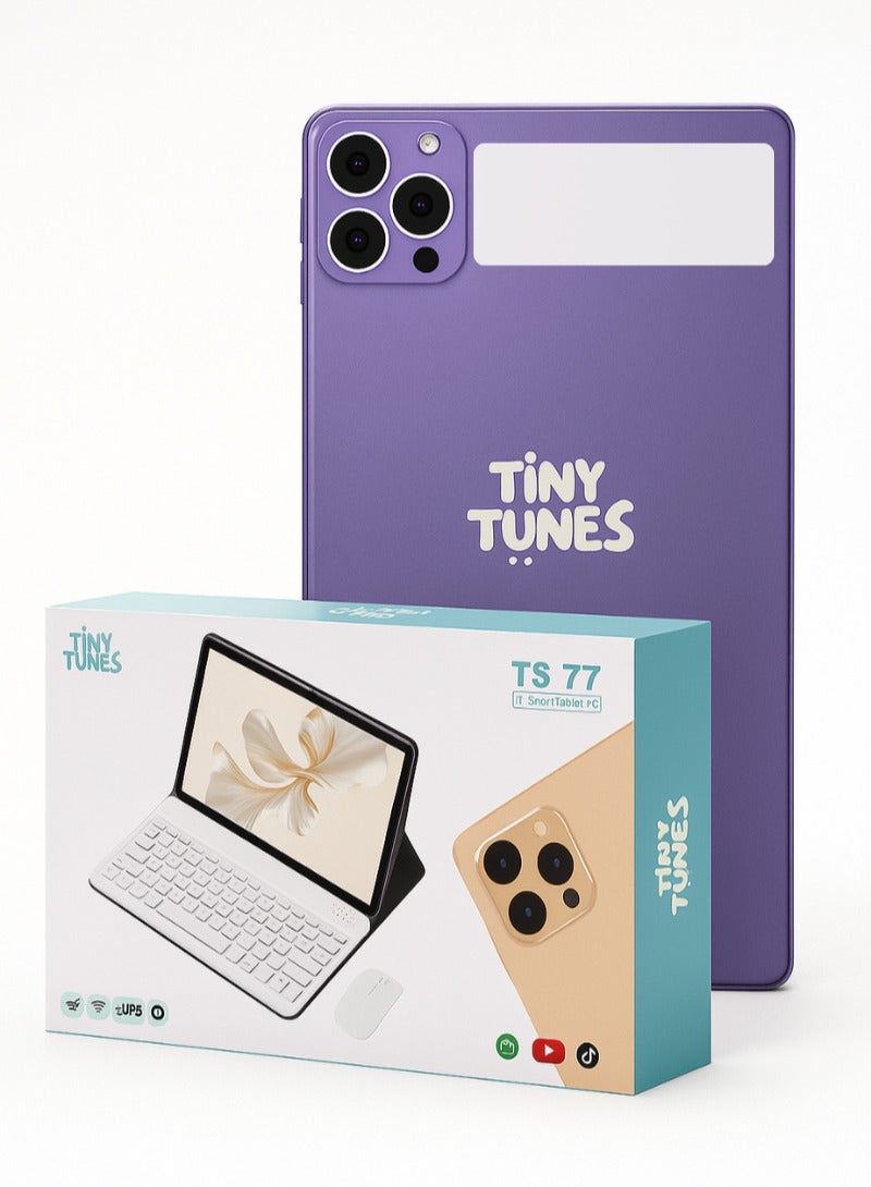 تيني تونز جهاز لوحي ذكي للأطفال TS77 بشاشة 7 بوصات | واي فاي | شريحة اتصال | ماوس | لوحة مفاتيح - Image 1