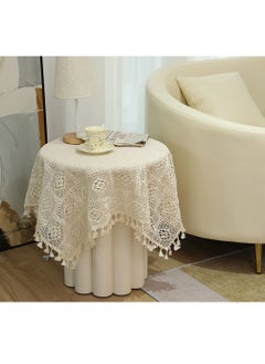 Cotton Tassel Table Cloth 110cm