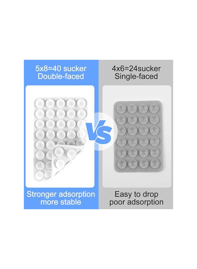 Green Tiger 6 Pcs Double Sided Silicone Cup Phone Mount, Strong Grip Holder Silicone Suction for Phone Case, Hands-Free & Non-Slip Mobile Suction Cup Phone Accessories Holder - Image 5