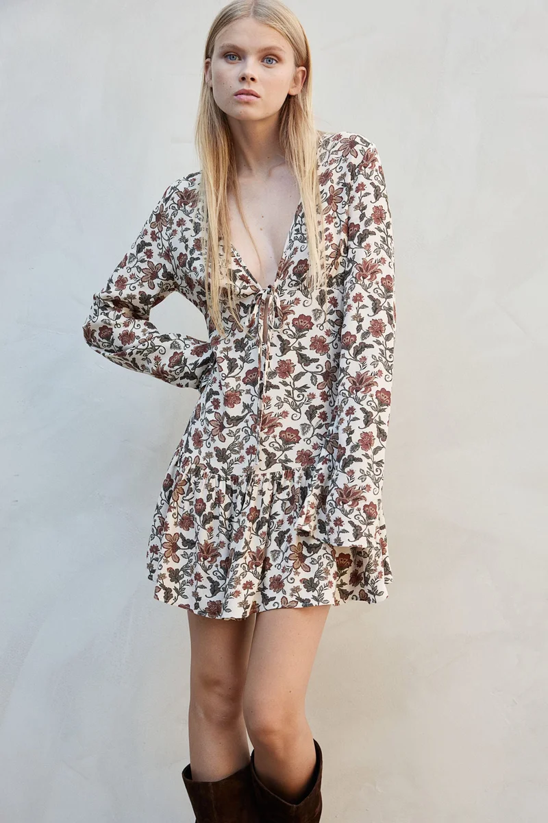 H&M Floral Print Mini Dress