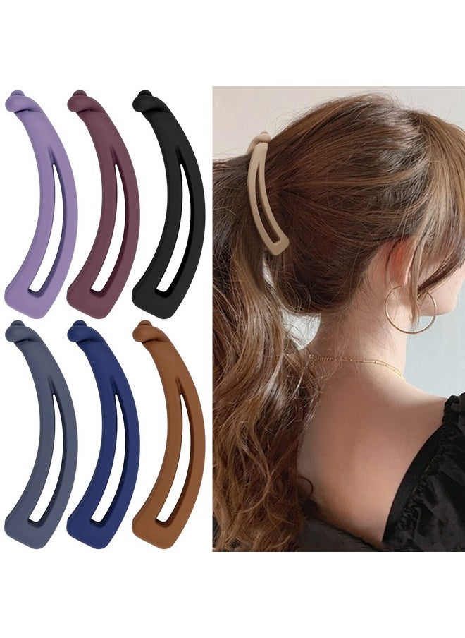 Velscrun 7 Pcs Banana Clips Hair For Thick Hair Strong Hold Ponytail 4" Large Matte Banana Clips For Women And Girls For Fine Hair Curly Hair Accessories  - Image 2