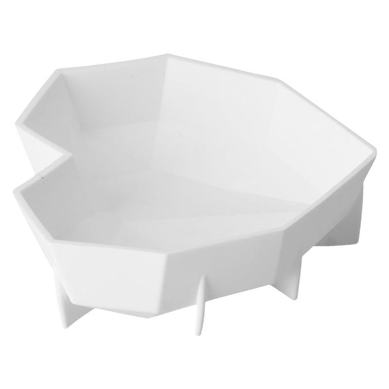 Diamond Heart Mold 7-Inch Thickened Silicone - Durable High Temperature Resistant Mousse Cake Mold for Home Bakery, Dessert Making - Image 3