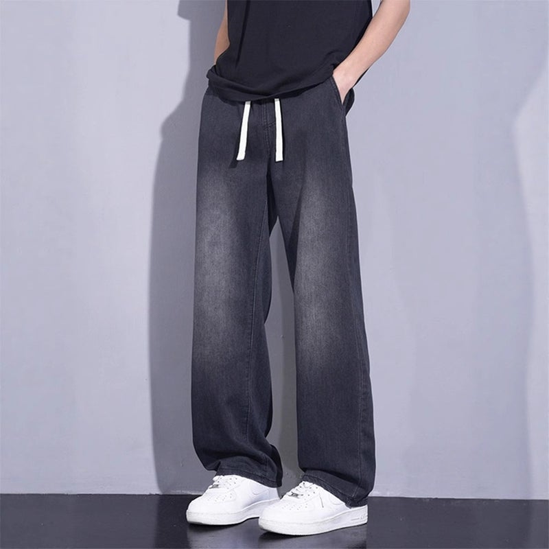 Unisex Classic Denim Jeans Loose Fit Daily Outdoor Wear - Image 1