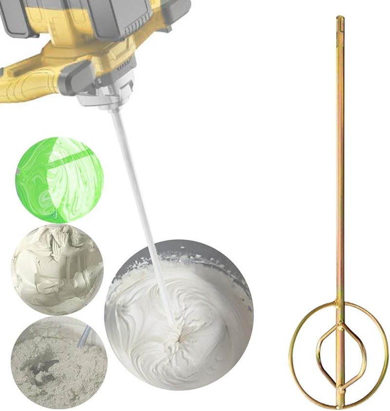 Type A Cement Mixing Rod Drill Attachment Square Handle Lightweight Rustproof for Paint Mortar - Image 3