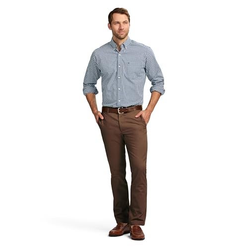 IZOD Men's American Chino Flat-Front Straight-Fit Pants, Decaf Coffee, 38W x 34L - Image 4