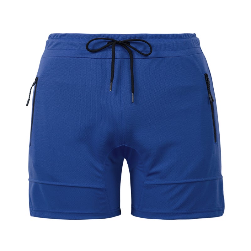 Running Shorts: Medium Royal Blue Lightweight Mesh Fabric Quick-Dry - Elastic Waist With Drawstring Customizable Fit Workout Shorts For Gym Workouts Beach Activities Home Lounging - Image 4
