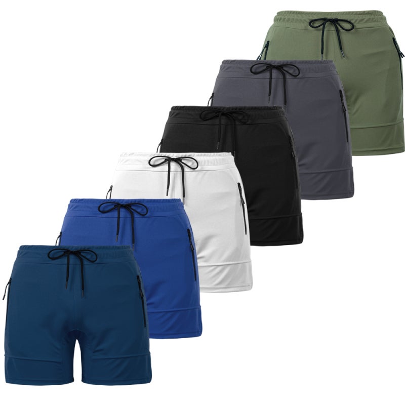 Running Shorts: Medium Royal Blue Lightweight Mesh Fabric Quick-Dry - Elastic Waist With Drawstring Customizable Fit Workout Shorts For Gym Workouts Beach Activities Home Lounging - Image 2