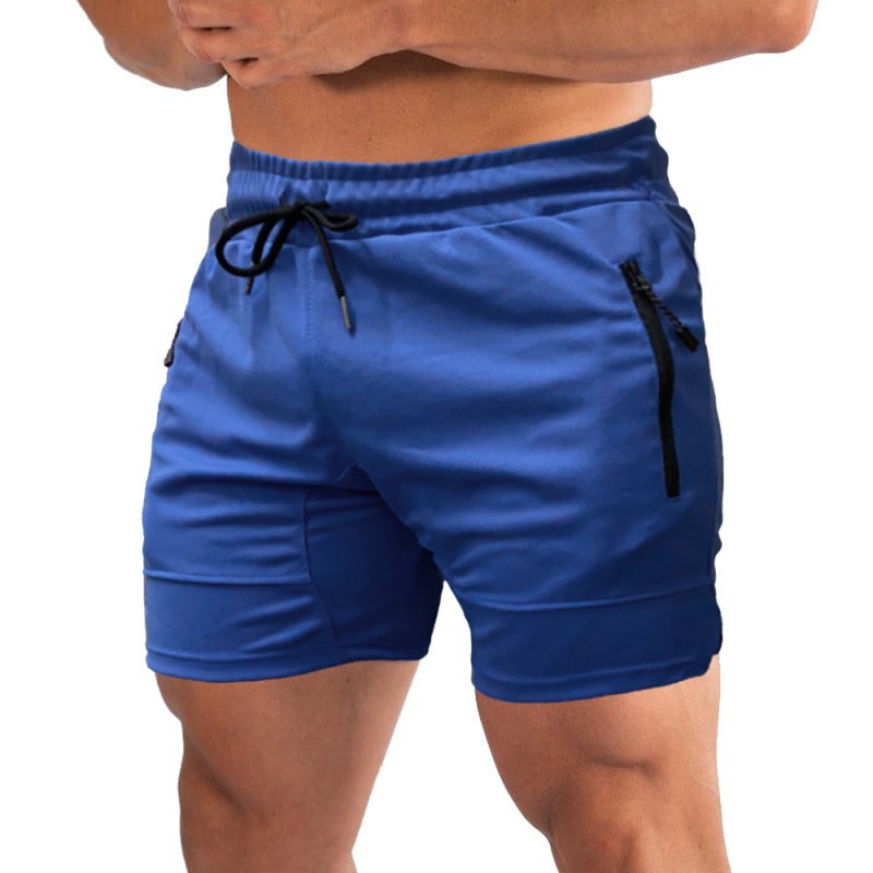 Running Shorts: Medium Royal Blue Lightweight Mesh Fabric Quick-Dry - Elastic Waist With Drawstring Customizable Fit Workout Shorts For Gym Workouts Beach Activities Home Lounging - Image 5