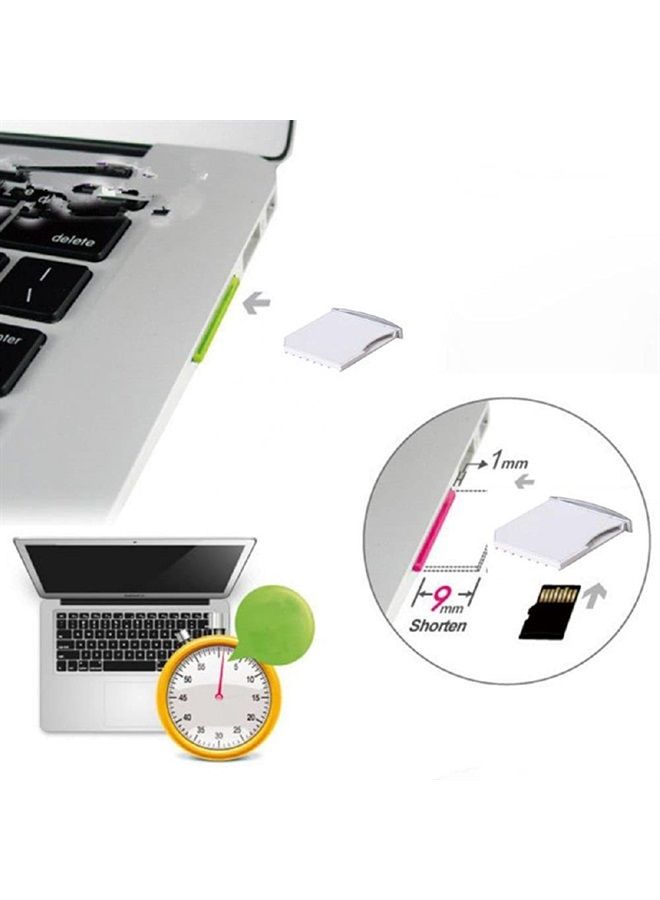 Cablecc Micro SD TF to SD Card Kit Mini Adaptor for Extra Storage Air/Pro/Retina White - Image 3