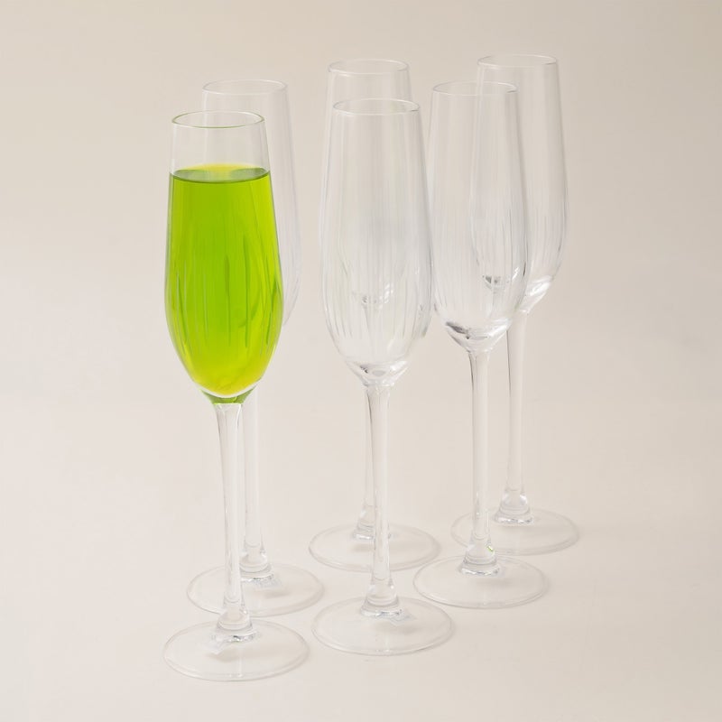 La Mesa 6 pcs stem glass striped 5.5*5.5*27 cm - Image 3