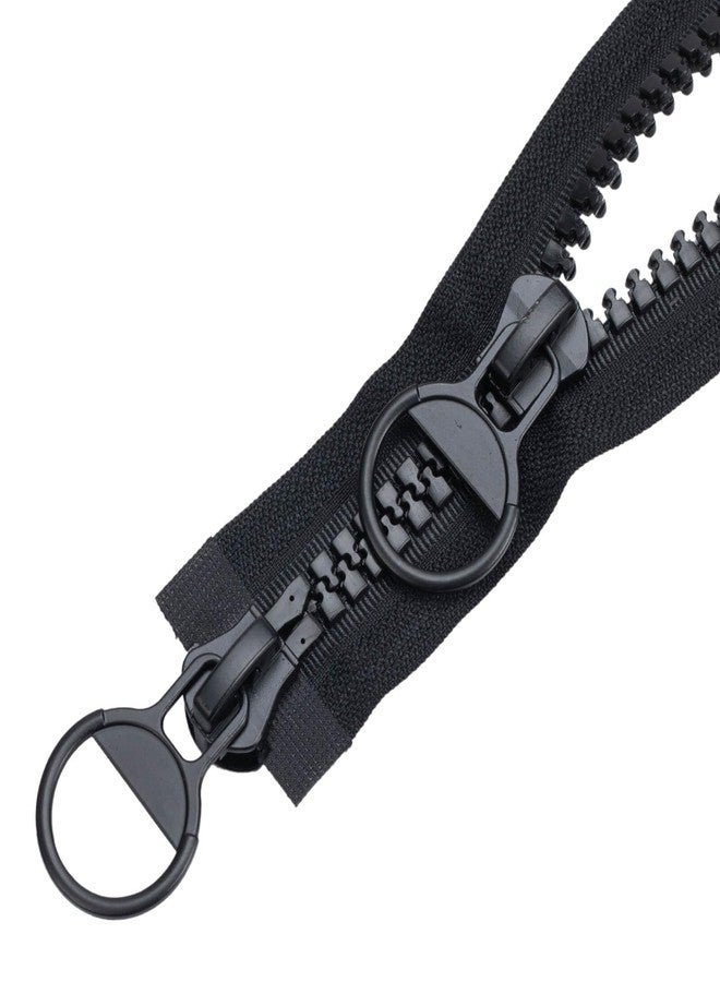 TXZWJZ 55cm Black Zipper #20 Heavy Duty Zipper Huge Two Way Separating Plastic Zippers for Down Jacket Coats Overcoats Tents Boat Cover Canvas TXZWJZ - Image 1